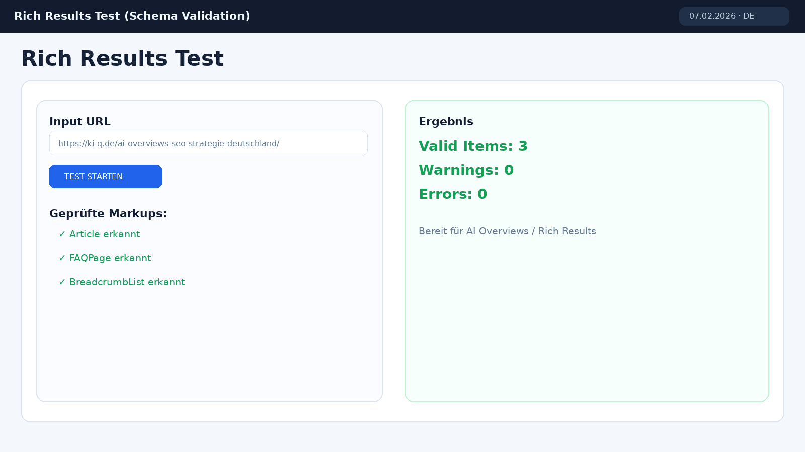 Rich Results Test Screenshot